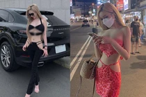 Ngượng chín mặt hot girl mặc hở hết mức khoe vòng 1 "ná thở"