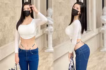 Đỏ mặt trước nữ doanh nhân cố tình khoe nội y giữa phố 