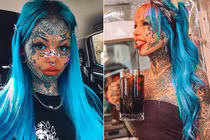 Tiểu Long Nữ người Australia mài răng, cắt lưỡi, nhuộm mắt để giống rồng