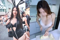 Đỏ mặt hot girl xinh đẹp “mặc như không” đi du xuân