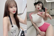 Đỏ mặt trước hot girl ngây thơ “thả rông” mặc tạp dề nấu ăn