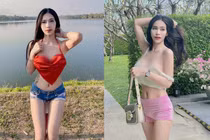 Đỏ mặt hot girl xinh đẹp diện đồ “ngắn chẳng tày gang” khoe dáng