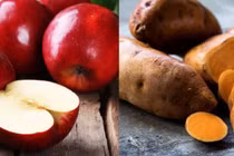 Khoai lang và táo đặt cạnh nhau, điều kỳ diệu xảy ra