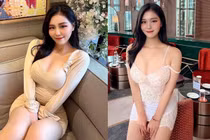 Diện mốt xẻ ngực sâu, hot girl xinh đẹp khiến người nhìn đỏ mặt