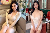 Diện mốt xẻ ngực sâu, hot girl xinh đẹp khiến người nhìn đỏ mặt