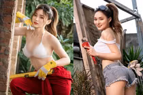 Đỏ mặt trước nàng “công nhân xây dựng” diện nội y khoe dáng nuột