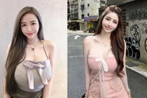 Mê mẩn hot girl siêu vòng 1 mặc gợi cảm xinh như công chúa