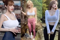 Diện đồ hở bạo đi leo núi, hot girl khoe body vạn người mê