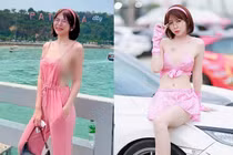 Ngượng đỏ mặt hot girl xinh đẹp mặc hở bạo khoe vòng một 