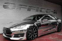 "Bỏng mắt" ngắm siêu xe điện Tesla Model S độ tráng bạc 