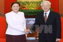 Tổng Bí thư Nguyễn Phú Trọng tiếp Chủ tịch Quốc hội Lào Pany Yathotou