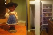 Tò mò lối đi bí ẩn sau giá sách, tìm thấy bí mật ám ảnh