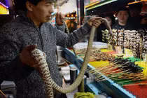 Ghê rợn rắn rết bị làm thịt sống trước mặt du khách 