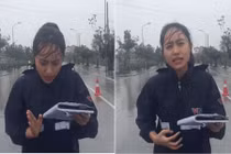 Bị ném đá "làm màu" khi đưa tin bão, MC VTV nói gì?