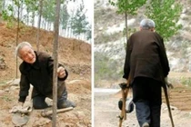 Khó tin người đàn ông cụt hai chân làm điều ai cũng phục 