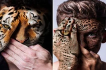 Kỳ ảo kết hợp khuôn mặt giữa con người và động vật