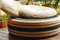 Hô biến lốp xe ô tô cũ thành ghế đệm cực đơn giản