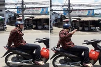 Sự thật cảm động em trai che nắng yên xe máy cho chị đỡ nóng
