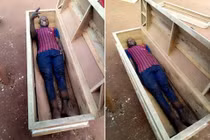 Chàng trai nằm trong quan tài chụp ảnh cho "vui", sự trùng hợp đáng sợ...