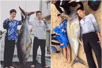 Nam sinh tay không "quyết chiến" cá ngừ khổng lồ và kết