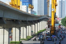 Cận cảnh tuyến đường sắt trên cao Cát Linh - Hà Đông