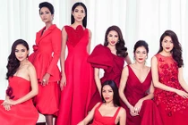 H'hen Niê nổi bật với sắc đỏ cùng dàn người đẹp HH Hoàn vũ VN