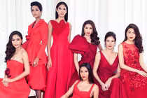 H'hen Niê nổi bật với sắc đỏ cùng dàn người đẹp HH Hoàn vũ VN