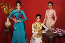 H’hen Niê mặc áo dài đón Tết cùng Hoàng Thùy, Mâu Thủy 