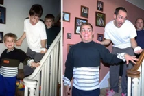 “Phát sốt” bộ ảnh tái hiện thời thơ ấu của ba anh em