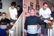 “Phát sốt” bộ ảnh tái hiện thời thơ ấu của ba anh em