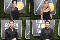 Dàn sao Hollywood đồng loạt diện đồ đen tại Quả cầu vàng 2018