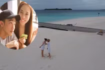 Cường Đô la - Đàm Thu Trang hôn nhau tình tứ tại Maldives