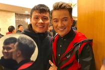 Lộ clip Đàm Vĩnh Hưng hôn trộm má tiền vệ Quang Hải