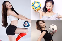 Nhã Phương, Đinh Ngọc Diệp gợi cảm hút mắt bên trái bóng tròn