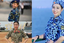 Hình ảnh xinh lung linh của MC Hoàng Linh khi diện áo lính