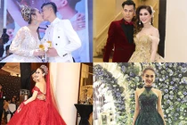 Loạt váy cưới của Lâm Khánh Chi trong hôn lễ tại SG