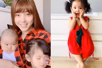 Vẻ đáng yêu phát hờn của 2 nhóc tì nhà Hải Băng - Thành Đạt