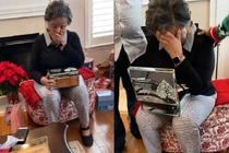 Chồng qua đời 7 tháng, vợ bật khóc ngay khi mở hộp quà của cháu gái