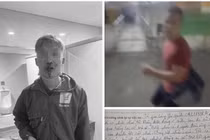 Tài xế shipper bị người đàn ông lao ra từ chung cư đánh chảy máu mặt