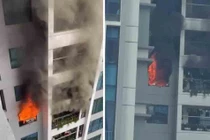 Cháy tầng 29 chung cư Goldmark City lửa ngùn ngụt, dân hoảng loạn