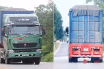 Xe cắt nóc container chở cát đắp ngọn 'làm mưa làm gió', CSGT bó tay 