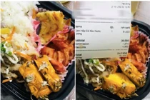 Gái trẻ sững sờ khi nhận suất cơm order trên mạng gồm cả thứ này