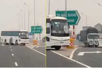 Clip: Xe ô tô SamSung đi ngược chiều quay đầu trên cao tốc