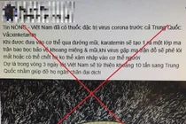 Bị phạt 6,25 triệu đồng vì tung tin dùng ma túy chữa 2019-nCoV
