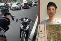 Bắt tạm giam thanh niên đập phá xe người đi đường ở Hà Nội