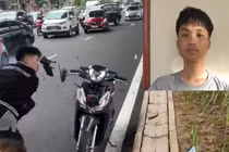 Bắt tạm giam thanh niên đập phá xe người đi đường ở Hà Nội