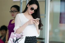 Trang Nhung bụng bầu 4 tháng vẫn sành điệu xuống phố