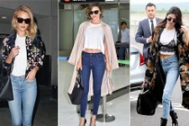 Thời trang sân bay cực đỉnh của các siêu mẫu thế giới