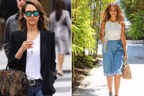 Học cách phối đồ street style của Jessica Alba