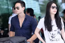 Kim Lý ga lăng với Trương Ngọc Ánh ở sân bay